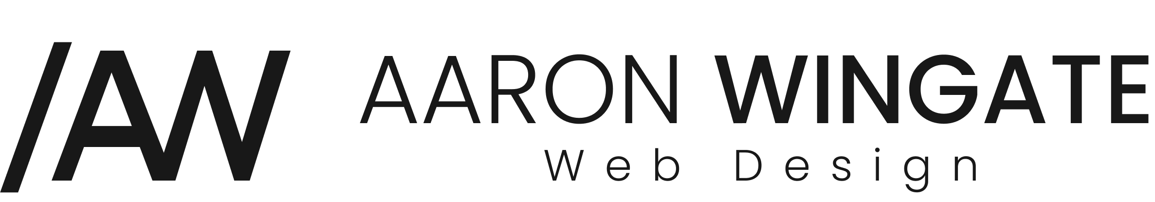 Aaron Wingate Web Design full logo with AW icon